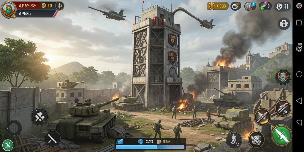 Gameplay Tower Defense yang intens dan menantang.