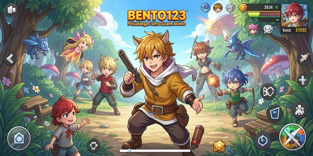 Screenshot BENTO123 menampilkan aksi seru dalam permainan Anime.
