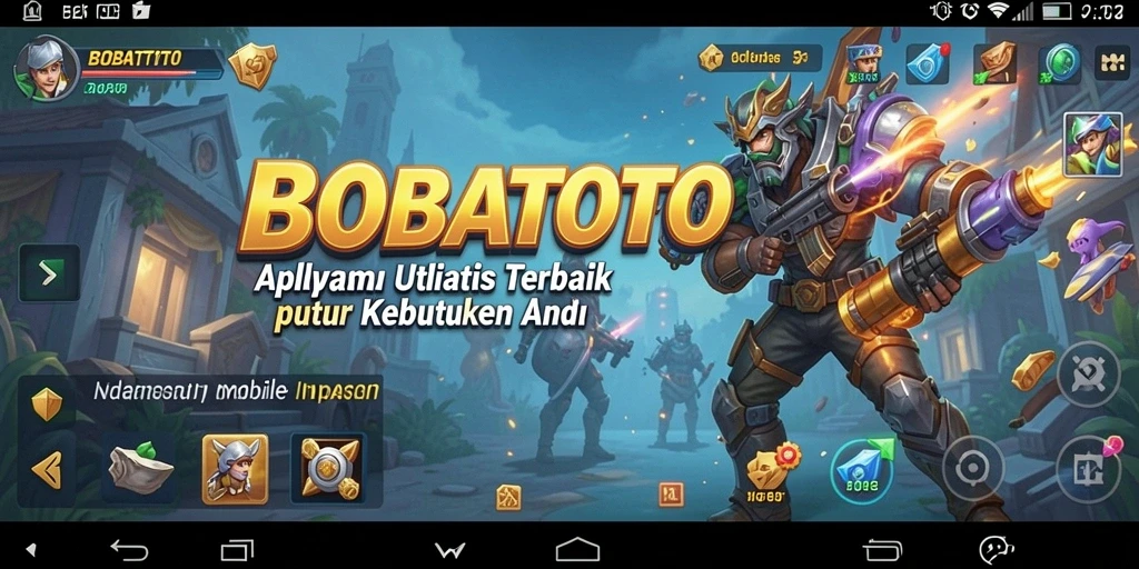 Tampilan utama BOBATOTO dengan fitur-fitur utilitas yang menarik.