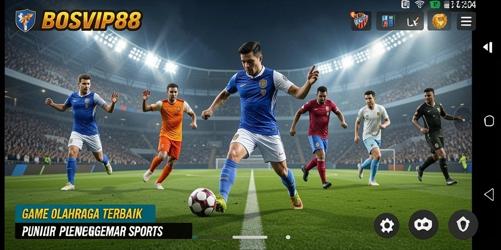 Screenshot dari gameplay BOSVIP88 yang menampilkan aksi seru dalam olahraga.