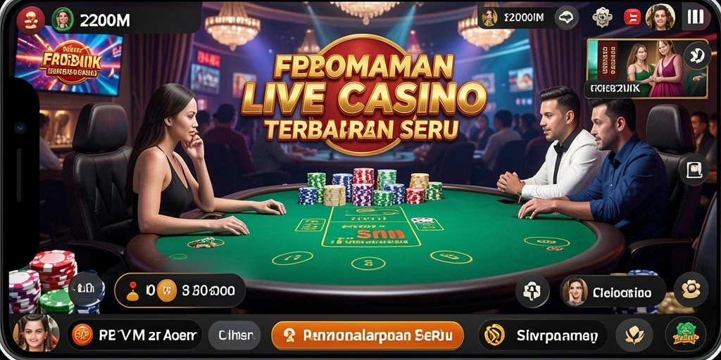 Tampilan gameplay F200M yang mendebarkan di Live Casino.