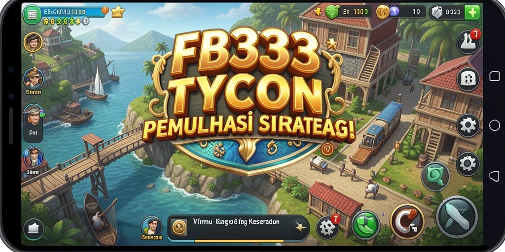 Tampilan gameplay strategis dalam simulasi Tycoon FB333.