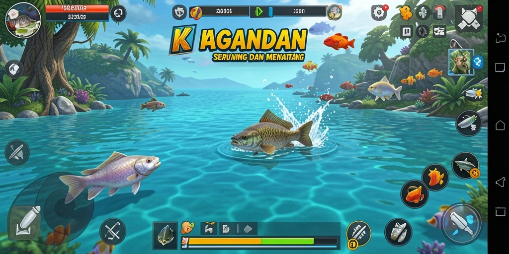 Tampilan menarik dari gameplay KAGANDAN saat memancing.