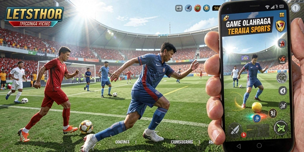 Gameplay LETSTHOR dengan aksi olahraga yang intens.