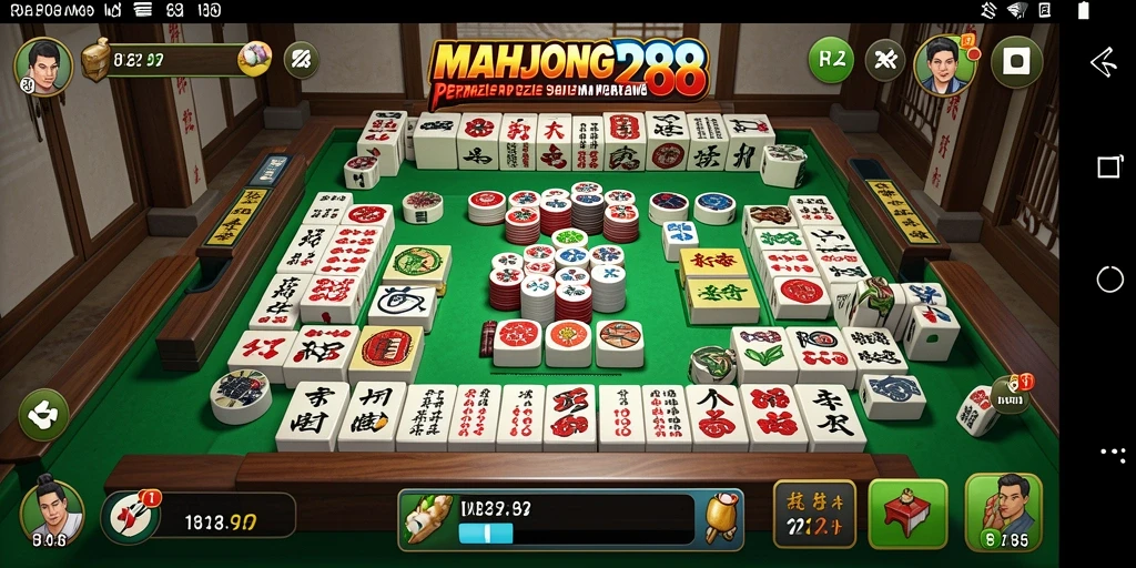 Tampilan gameplay MAHJONG288 yang menarik dan penuh warna.