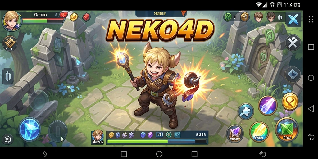 Tampilan gameplay NEKO4D yang mengasyikkan dengan strategi SLG.