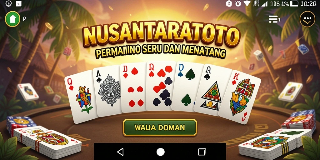 Tangkapan layar menampilkan gameplay seru NUSANTARATOTO di perangkat mobile.