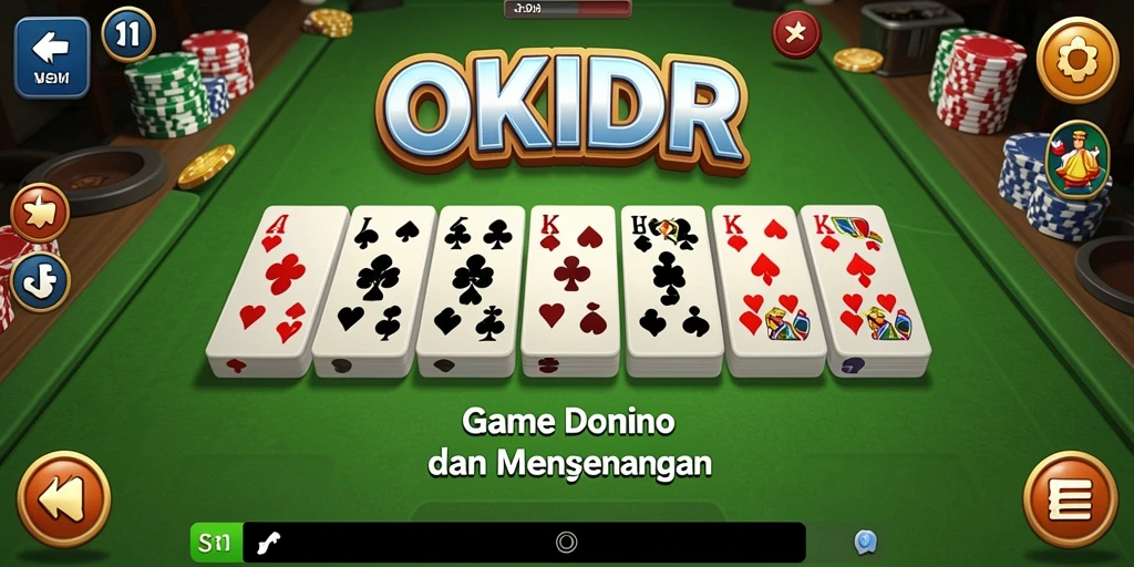 Tampilan menarik dari gameplay domino di OKIDR.
