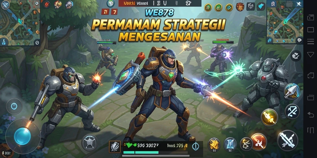 Tampilan menarik dari gameplay WE878 yang menampilkan pertempuran strategi.